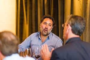 Marcelo Papa (left) speaking with Joseph DeLissio of the River Café
