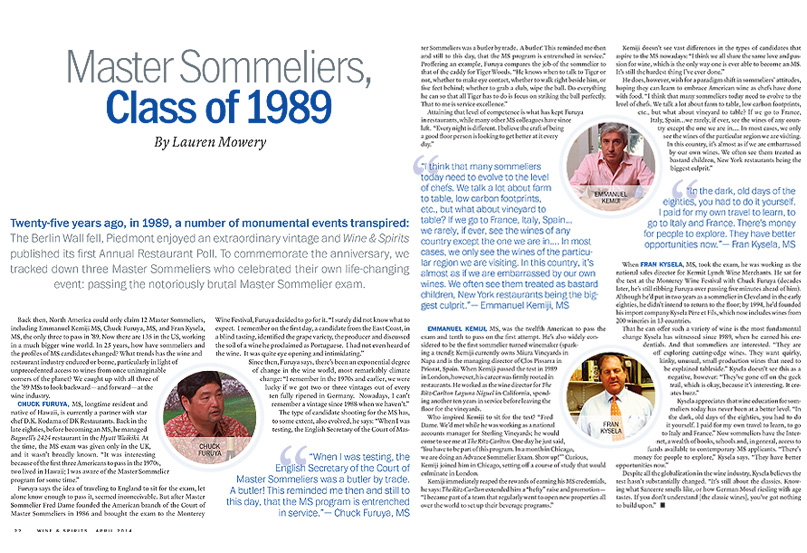 Master Sommeliers, Class of 1989