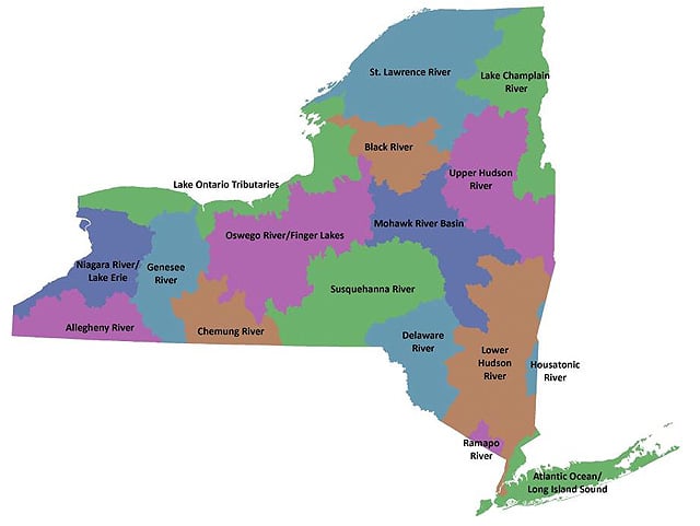 New York State Department of Environmental Conservation’s watershed map.