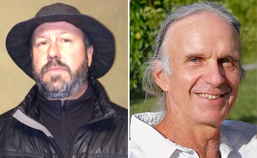 Will Ouweleen of Eagle Crest Vineyards (left) and Phil Davis of Damiani Wine Cellars have both been arrested during protests at the Crestwood Midstream storage facility.