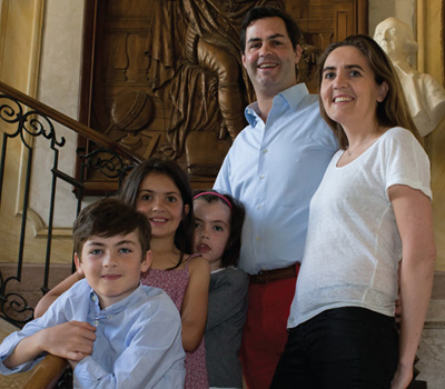 Louis-Michel and Constance Liger-Belair with their three children