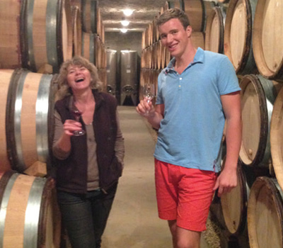 Ghislaine Barthod with her son, Clément