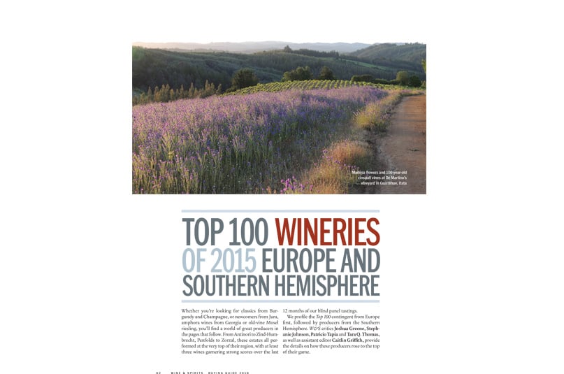 <em></noscript>Wine & Spirits</em> Top 100″>
<p>The top-performing wineries from around the world, presented in two sections: Europe and Southern Hemisphere.</p>
</div>
<div style=