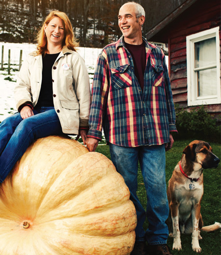 Jennifer Clark, Andrew Scott and their dog, Lester, at Eminence Road Farm Winery in the Catskills.
