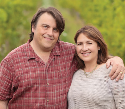 Morten and Lisa Hallgren farm cabernet franc on the east side of Seneca Lake. photo by Alan Ryan.