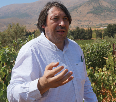 Fabrice Guiberteau, Château Kefraya. photo by Jamal Rayyis.