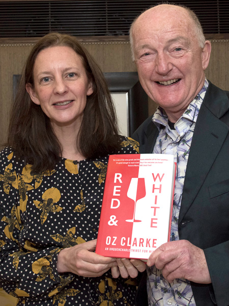 Drink books assessor Victoria Moore and shortlister Oz Clarke (Red & White)