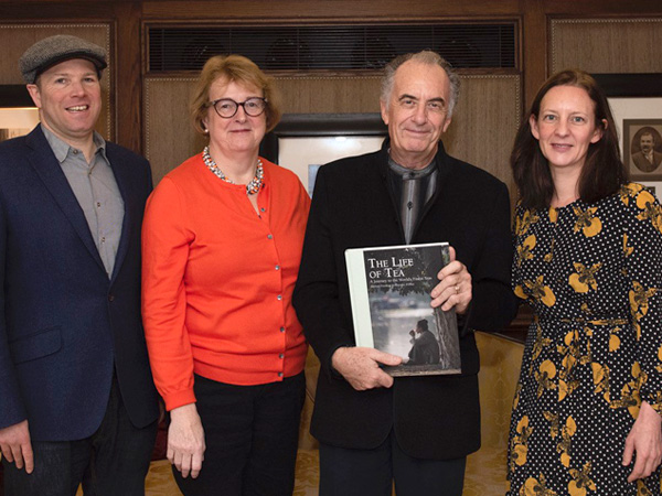 From left: Timothy d’Offay (The Life of Tea), trustee Sarah Jane Evans MW, shortlisted Michael Freeman (The Life of Tea) & drink-book assesor Victoria Moore