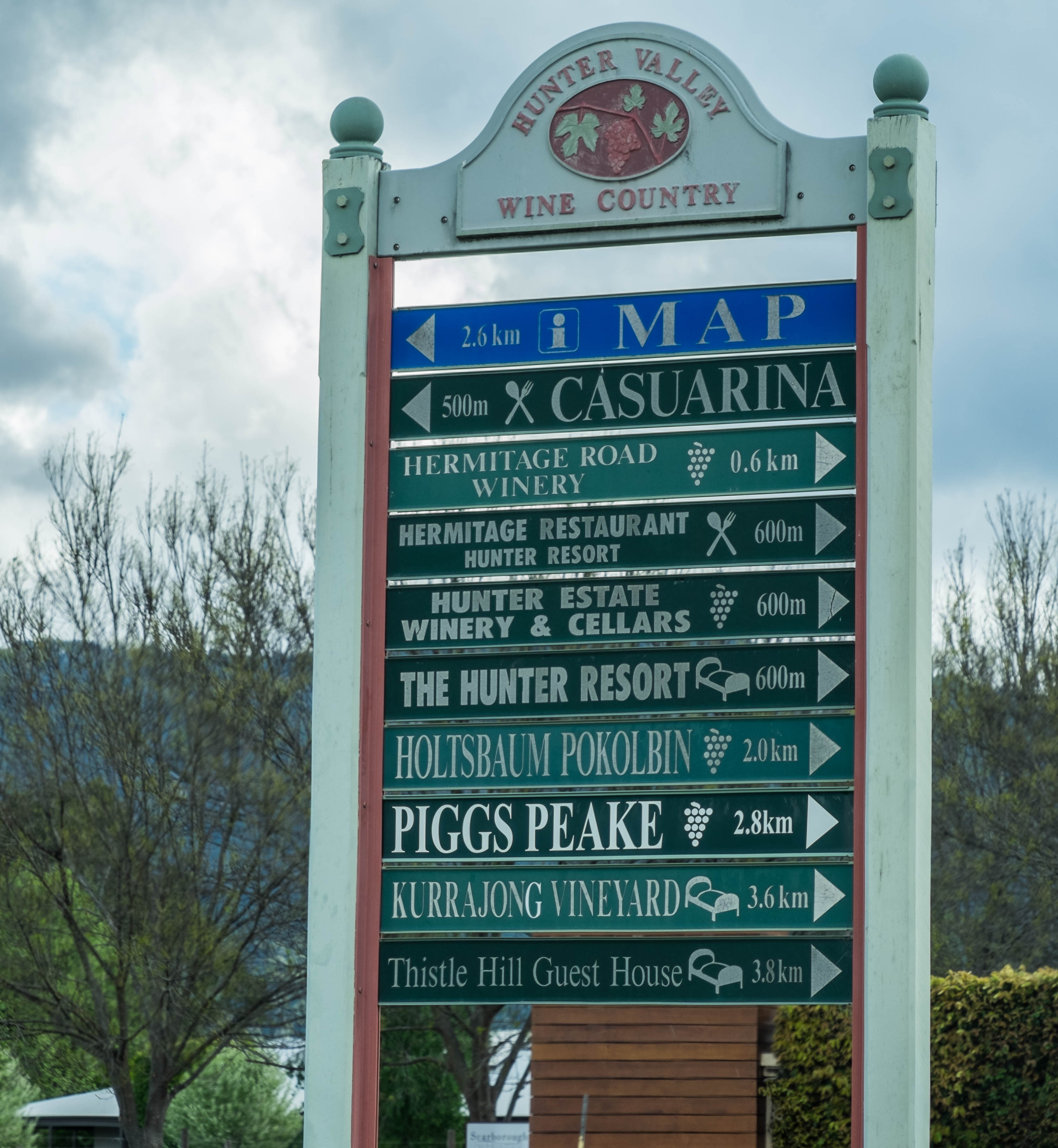 Hunter Valley signpost