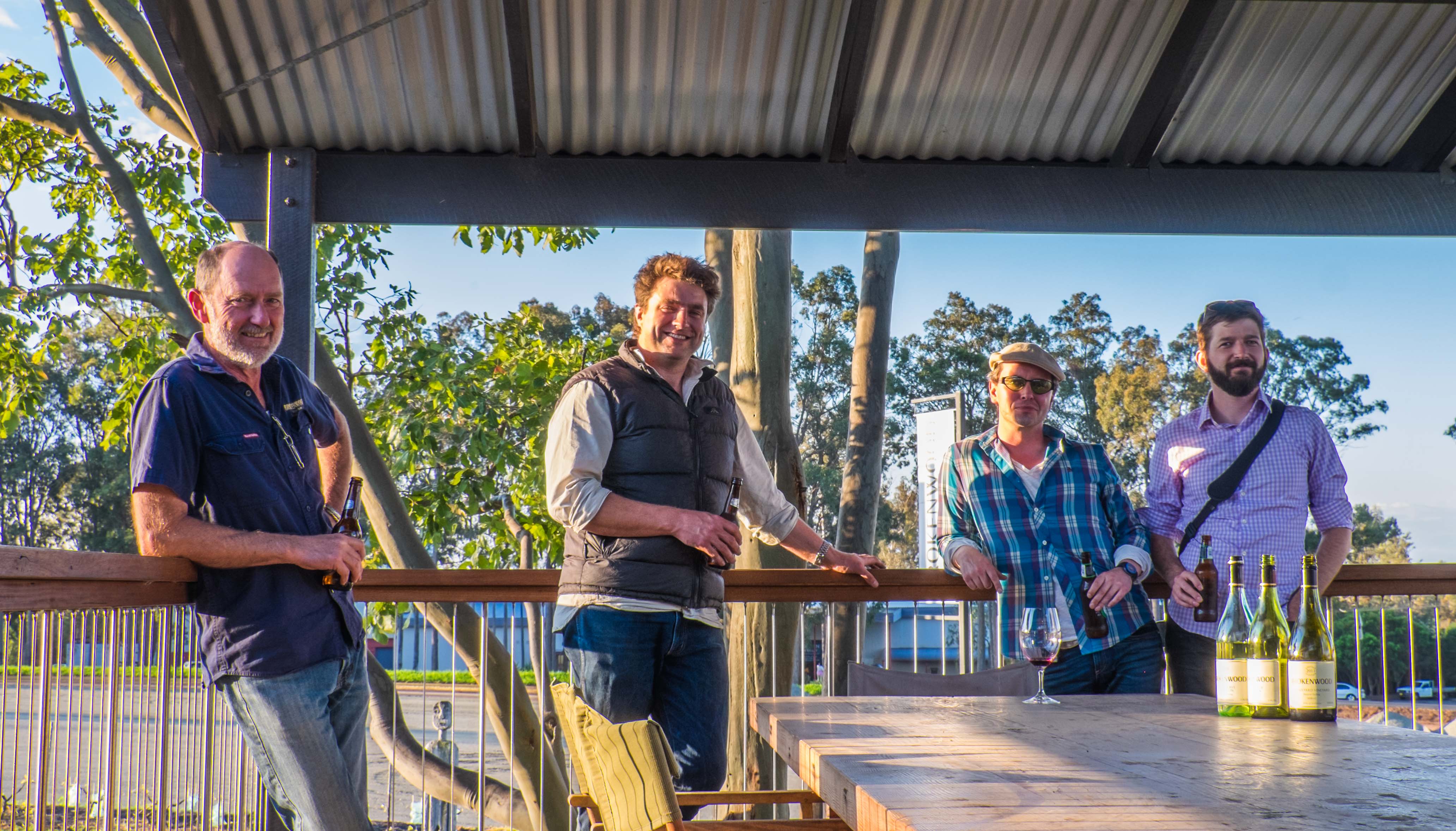 Post-semillon beer tasting at Brokenwood